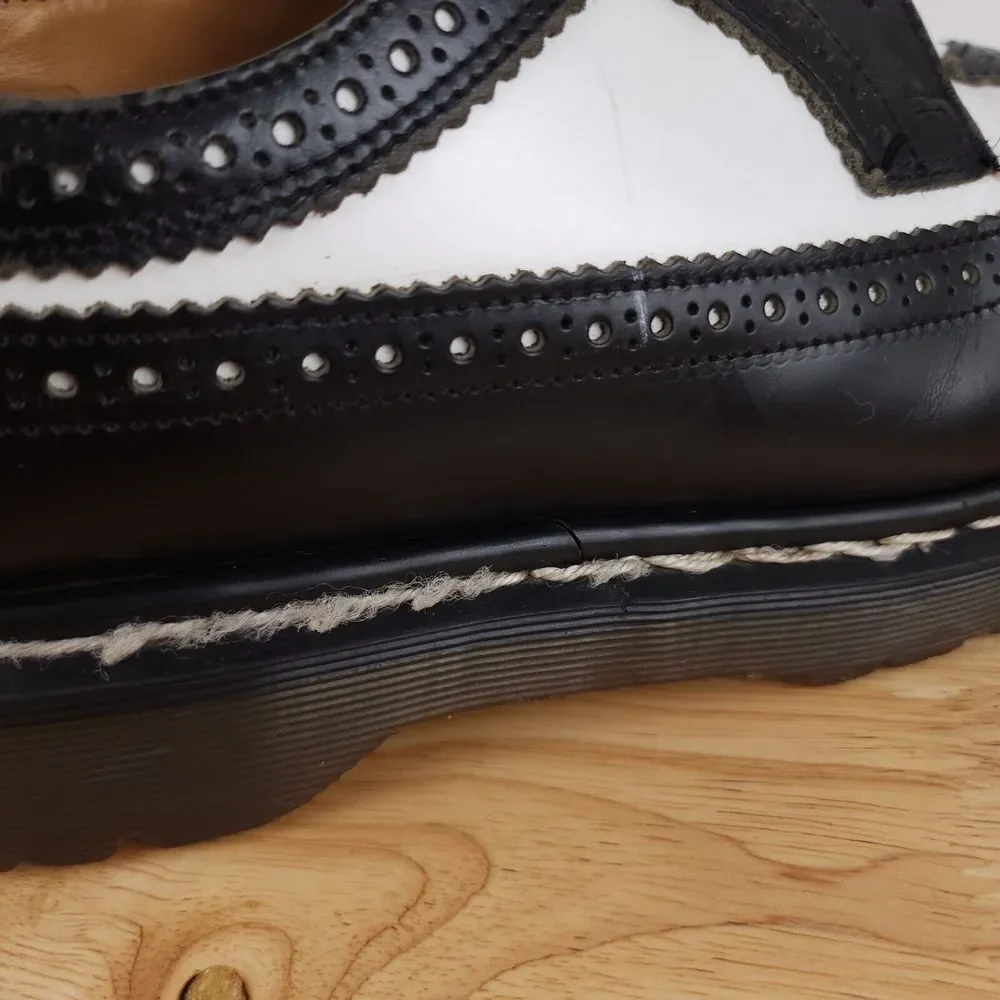 Dr‎ Martens Bex Brogue Wingtip Shoes Mens UK 9 US 10 Black White England 3989